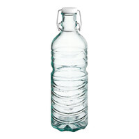 Tablecraft Authentic 6632 1.5 Liter Recycled Green Glass Water Bottle / Carafe with Stopper