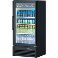 Turbo Air TGM-10SDB-N6 Super Deluxe Series 26" Black Single Glass Door Refrigerated Merchandiser