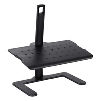 Safco 2129BL 20 1/2" x 14 1/2" Black Height Adjustable Footrest