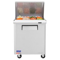 Turbo Air MST-28-12-N M3 Series 28" 1 Door Mega Top Stainless Steel Refrigerated Sandwich Prep Table