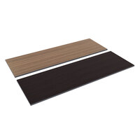 Alera ALETT7224EW 72" x 24" Espresso / Walnut Rectangular Reversible Laminate Table Top