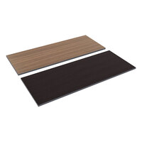 Alera ALETT6024EW 60" x 24" Espresso / Walnut Rectangular Reversible Laminate Table Top