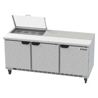 Beverage-Air SPE72HC-08-CL Elite 72" 3 Door Refrigerated Sandwich Prep Table