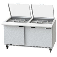 Beverage-Air SPE60HC-24M-CL Elite 60" 2 Door Mega Top Refrigerated Sandwich Prep Table