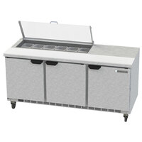 Beverage-Air SPE72HC-12-CL Elite 72" 3 Door Refrigerated Sandwich Prep Table