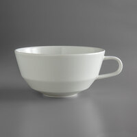 Schonwald 9125187 Allure 12.75 oz. Bone White Porcelain Cafe Au Lait Low Cup - 12/Case