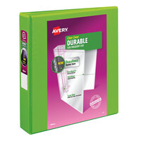 Avery® 17835 Green Durable View Binder with 1 1/2" Slant Rings