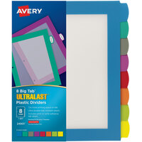 Avery® 24901 Ultralast Big Tab 8-Tab Multi-Color Plastic Divider Set