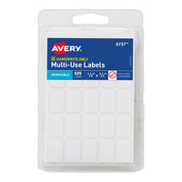 Avery® 06737 1/2" x 3/4" White Rectangle Write-On Multi-Use Labels - 525/Pack