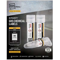 Avery® 60518 UltraDuty 1/2" x 1 3/4" GHS Chemical Labels for Laser Printers - 1500/Pack