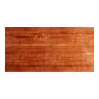 Lancaster Table & Seating Industrial 30" x 60" Solid Wood Live Edge Table Top with Rustic Mahogany Finish