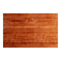 Lancaster Table & Seating Industrial 30" x 48" Solid Wood Live Edge Table Top with Rustic Mahogany Finish