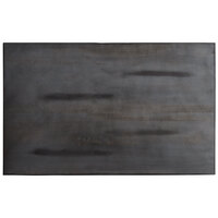 Lancaster Table & Seating Industrial 30" x 48" Solid Wood Live Edge Table Top with Slate Gray Finish