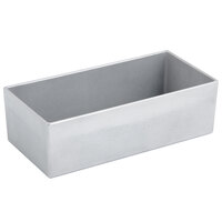 Bon Chef 9514S 56 oz. Platinum Gray Sandstone Finish Cast Aluminum Straight Sided Rectangular Bowl