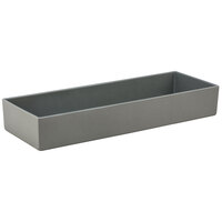 Bon Chef 9512S 160 oz. Platinum Gray Sandstone Finish Cast Aluminum Straight Sided Rectangular Bowl