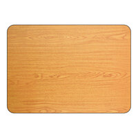 Lancaster Table & Seating 30" x 42" Laminated Rectangular Table Top Reversible Walnut / Oak