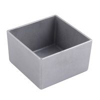 Bon Chef 9507S 28 oz. Platinum Gray Sandstone Finish Cast Aluminum Straight Sided Square Bowl