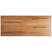 Lancaster Table & Seating Industrial 30" x 72" Solid Wood Live Edge Table Top with Honey Maple Finish