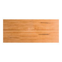 Lancaster Table & Seating Industrial 30" x 72" Solid Wood Live Edge Table Top with Honey Maple Finish