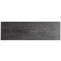 Lancaster Table & Seating Industrial 30" x 96" Solid Wood Live Edge Table Top with Slate Gray Finish