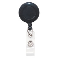 Advantus 75548 30" Black Swivel-Back Retractable ID Card Reel - 12/Pack