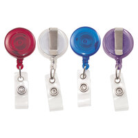 Advantus 75464 34" Assorted Color Translucent Retractable ID Card Reel - 4/Pack