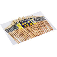 Creativity Street 5172 Chenille Kraft Preschool Brush Set Sizes 1-12 with Round and Flat Natural Bristles   - 24/Set