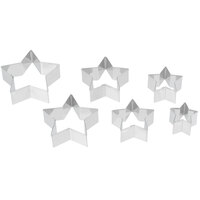 Ateco 7805 6-Piece Stainless Steel Plain Star Cutter Set