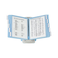 Durable 594406 SHERPA 14 1/2" x 11 3/8" x 5 1/16" Blue / Gray 10 Panel Desktop Reference System