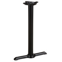 Lancaster Table & Seating Cast Iron 5" x 22" Black 3" Counter Height End Column Table Base