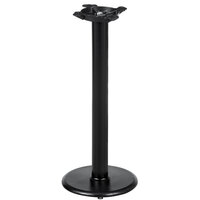 Lancaster Table & Seating Cast Iron 17" Round Black 3" Counter Height Column Table Base