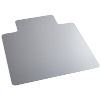 ES Robbins 132133 EverLife 53" x 45" Clear Vinyl Lipped Straight Edge Heavy Use Hard Floor Chair Mat