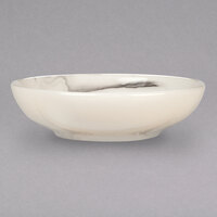 Reserve by Libbey 999533014 Smoke 3 1/2" Royal Rideau White / Black Swirl Porcelain Soy Sauce Dish - 36/Case