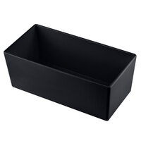 Tablecraft CW5014BK Simple Solutions 1/3 Size Black Cast Aluminum Deep Straight Sided Bowl - 5" Deep