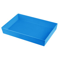 Tablecraft CW5000SBL Simple Solutions Full Size Sky Blue Cast Aluminum Straight Sided Bowl - 3" Deep