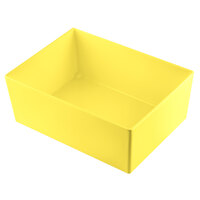 Tablecraft CW5006Y Simple Solutions 1/2 Size 8 Qt. Yellow Cast Aluminum Deep Straight Sided Bowl - 5" Deep