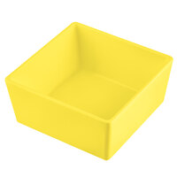 Tablecraft CW5016Y Simple Solutions 1/6 Size Yellow Cast Aluminum Straight Sided Bowl - 3" Deep