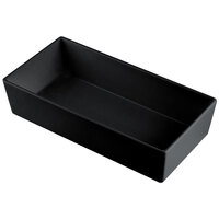 Tablecraft CW5012BK Simple Solutions 1/3 Size Black Cast Aluminum Straight Sided Bowl - 3" Deep