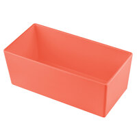 Tablecraft CW5014SNX Simple Solutions 1/3 Size Sunset Orange Cast Aluminum Deep Straight Sided Bowl - 5" Deep