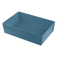 Tablecraft CW5002PB Simple Solutions Full Size Pigeon Blue Cast Aluminum Deep Straight Sided Bowl - 5" Deep