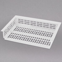 Tablecraft CW1074W Simple Solutions 21 1/4" x 15 3/8" x 3" White Cast Aluminum Perforated Single Cold Well Drop-In Template