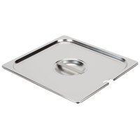 Choice 2/3 Size Stainless Steel Slotted Steam Table / Hotel Pan Cover