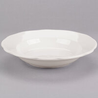 CAC 10 oz. Ivory (American White) Scalloped Edge China Soup Bowl - 24/Case