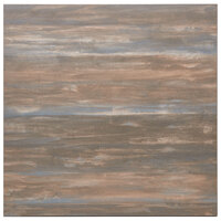 BFM Seating Relic Chestnut 36" x 36" Square Melamine Table Top with Matching Edge