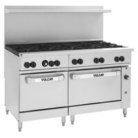 Vulcan 60RS-10B Endurance 60" Liquid Propane Gas Range with 10 Burners and Refrigerated Base - 300,000 BTU