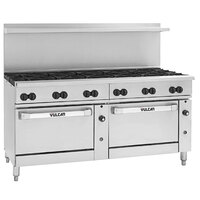 Vulcan 72RC-12B Endurance 72" Natural Gas Range with 12 Burners, Convection Oven, and Refrigerated Base - 360,000 BTU