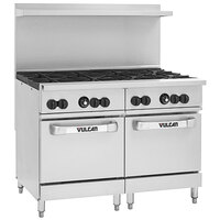 Vulcan 48R-8B Endurance 48" Natural Gas Range with 8 Burners and Refrigerated Base - 240,000 BTU