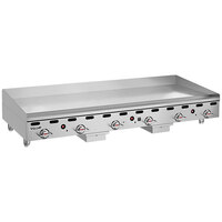 Vulcan MSA72-30 72" Countertop Liquid Propane Deep Griddle with Snap-Action Thermostatic Controls - 162,000 BTU