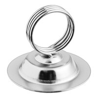 Choice 2 1/2" Chrome Menu / Card Holder with Round Base