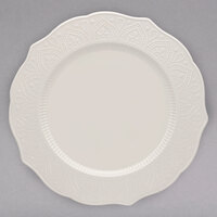 10 Strawberry Street DHLA-0001 Dahlia 10 1/2" White New Bone China Dinner Plate - 12/Case